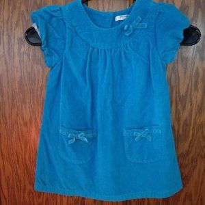 Mini Boden Toddler Girls DressCorduroy Short Sleeves Pockets   2-3 Years
